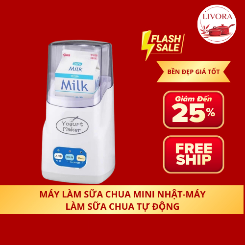 (Shop Livora)Máy làm sữa chua mini Nhật-Máy Làm Sữa Chua Tự Động/ Máy Làm Sữa Chua NHật Bản Yogurt Maker