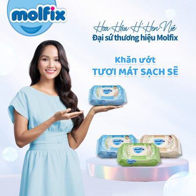 [Gift] Combo 6 gói Khăn ướt Molfix thiên nhiên, chiết xuất sợi tre bông - 100 miếng/gói