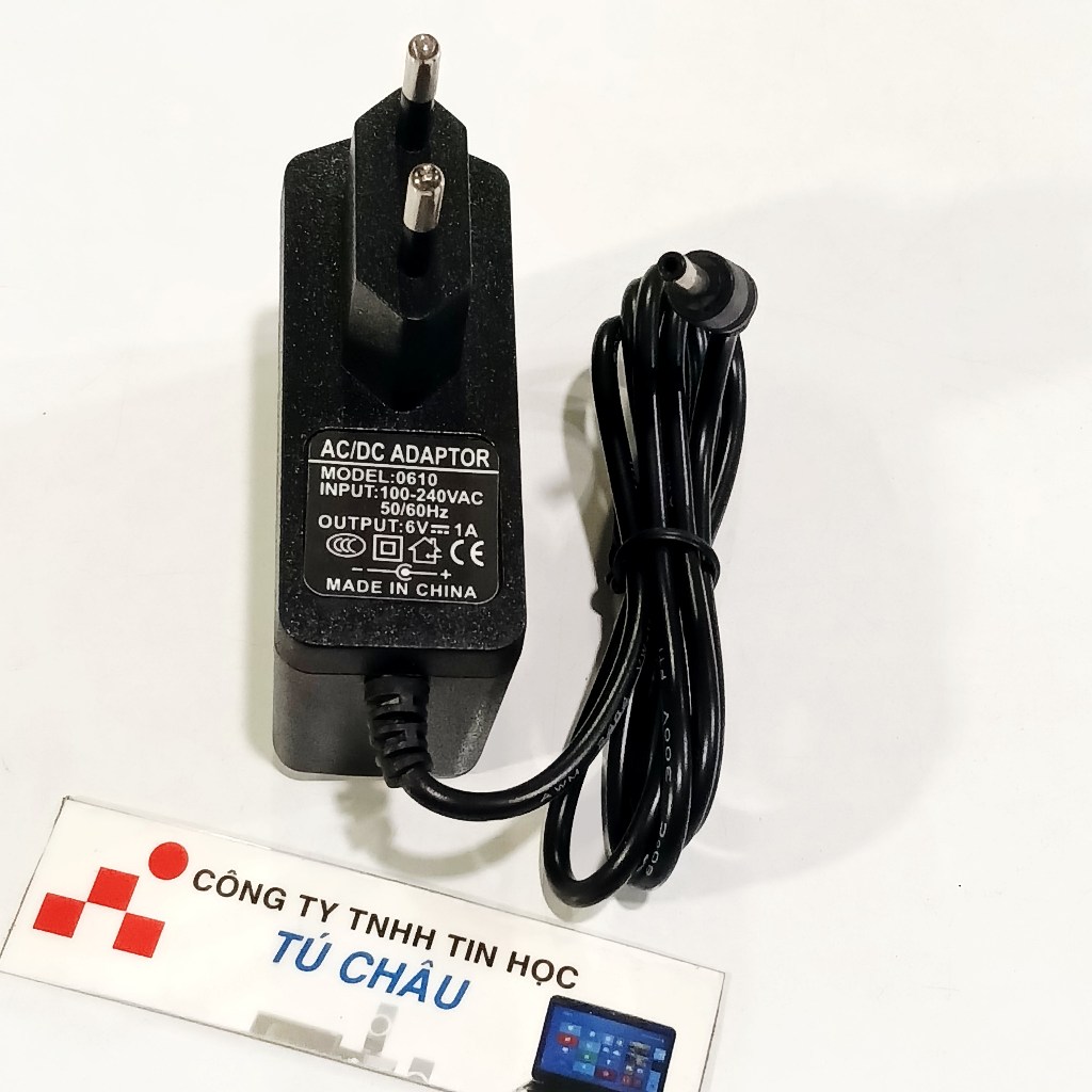 Adapter DC 6V - 1A ( Đầu cắm 3.5mm x 1.35mm)