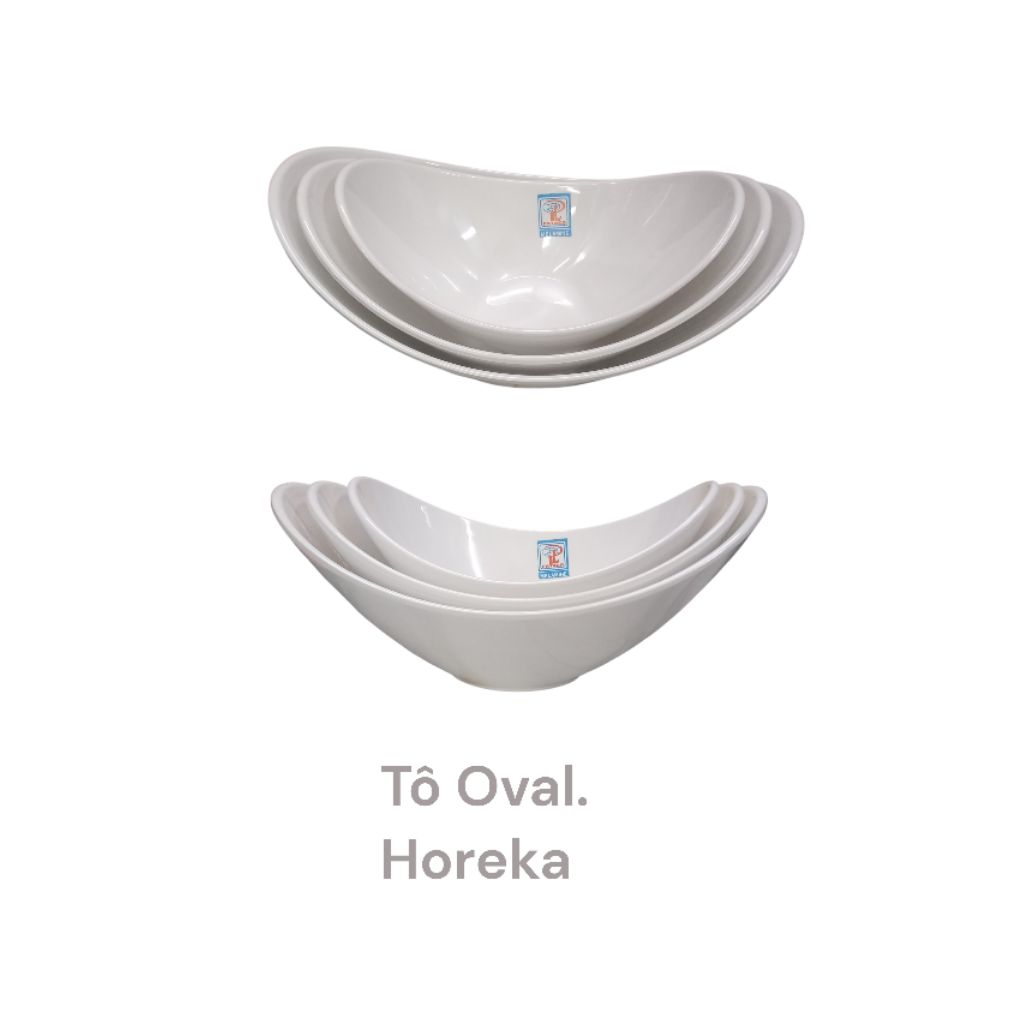 TÔ OVAL MÀU TRẮNG NHỰA HORECA.