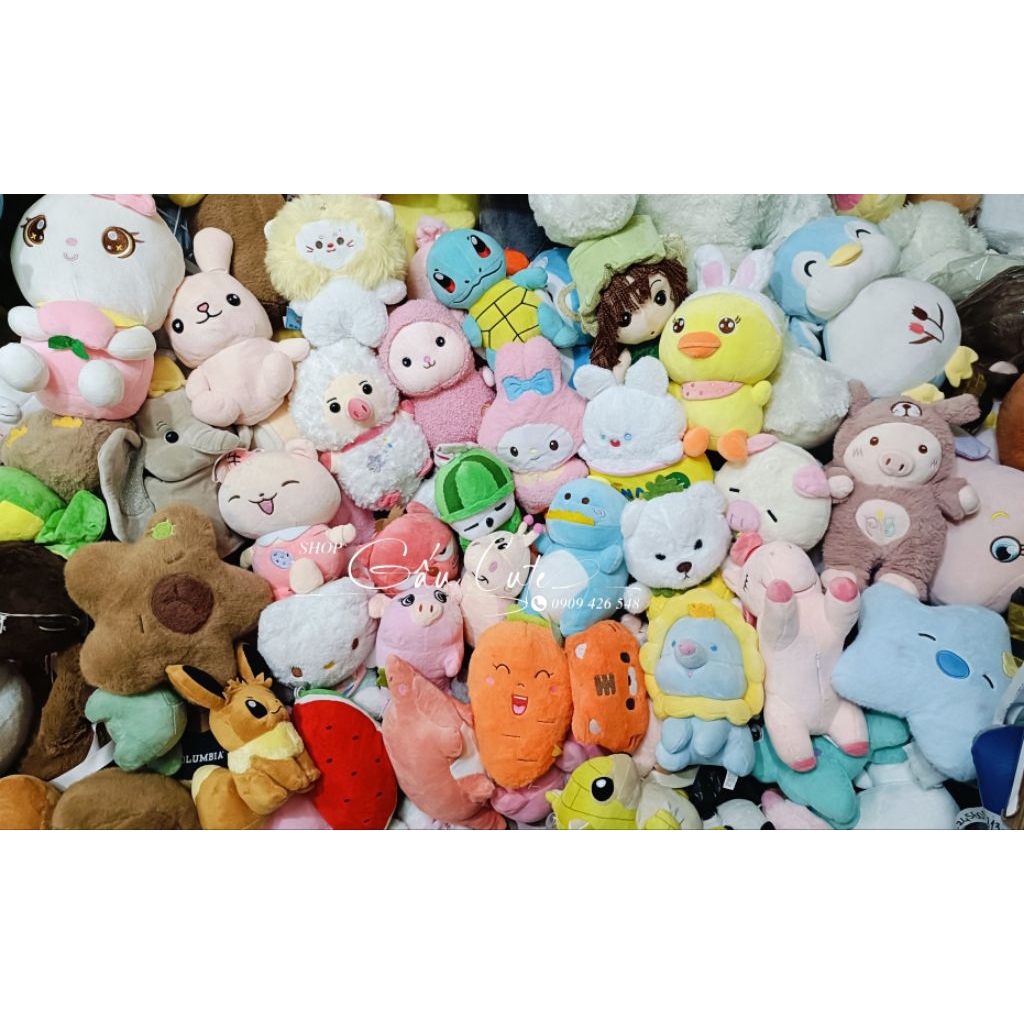 Compo sỉ 50 con gấu bông đẹp, xịn 20cm đến 30cm