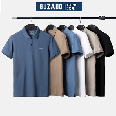 Áo Polo Nam Cotton Cá Sấu GUZADO Cổ Chun Cứng Cáp Form Lịch Lãm, Co Giãn, Thấm Hút GPS02-GCPS25S002