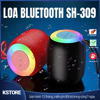 Loa bluetooth không dây mini  SH-309  đèn led theo nhạc âm bass mạnh hỗ trợ lắp thẻ nhớ hàng cao cấp
