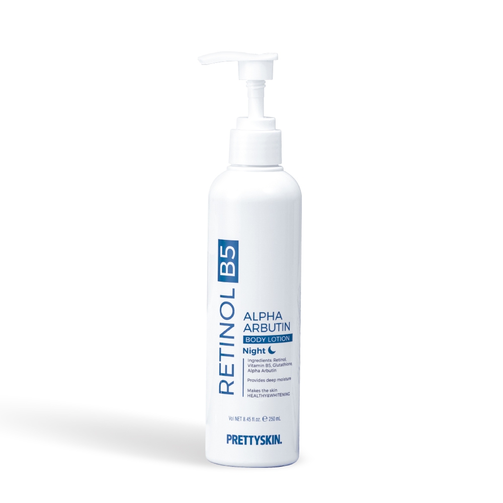 Kem Dưỡng Body Treatment Ban Đêm Prettyskin Retinol B5 Alpha Arbutin Body Lotion