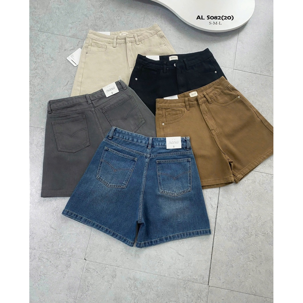 Eighteen Vibe - Kerra Quần Short Jean Nữ Cạp Cao Hack Dáng - Quần Denim Ngắn 5 Màu