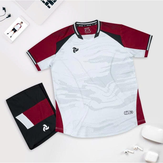 Quần Áo Bóng Đá Ko logo Trắng - Vải Mè J-CSM JP-STRIKER II – In Tên Số Theo Yêu Cầu BIBO SPORT