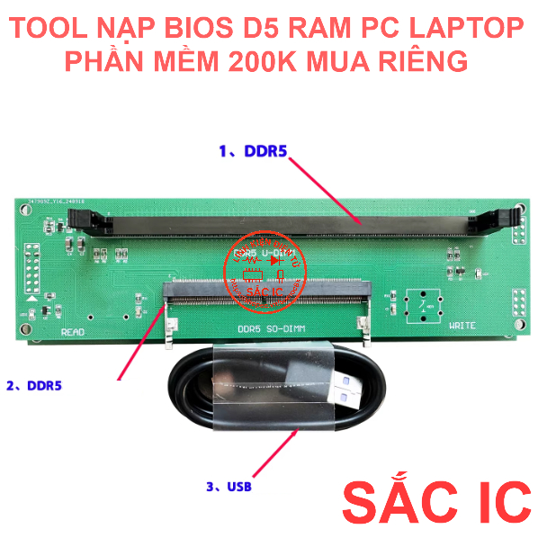 [NTM17] TOOL nạp BIOS SPD RAM D5 PC LAPTOP