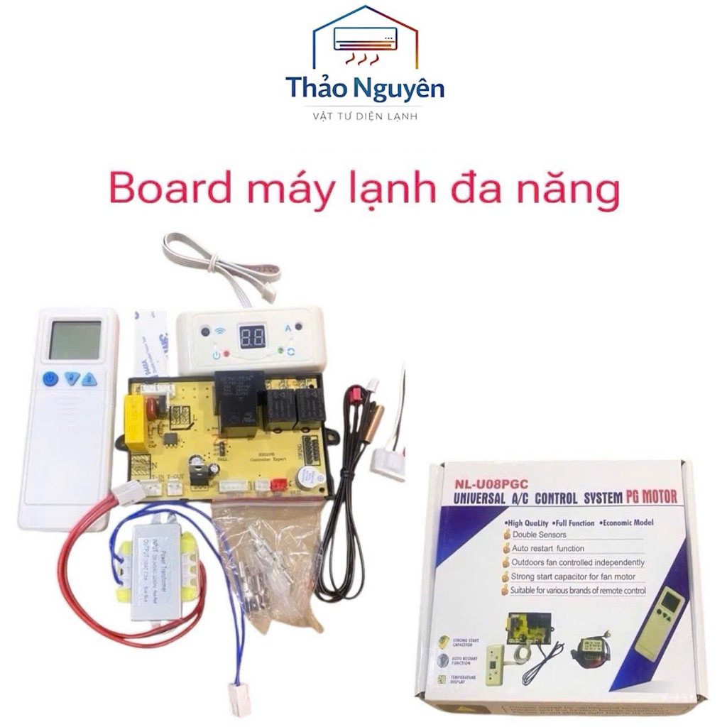 Bo mạch điều hòa đa năng có hiển thị/ Board máy lạnh đa năng NL-U08PGC