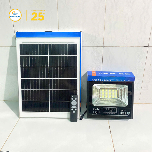 ĐÈN PHA NĂNG LƯỢNG MẶT TRỜI 60W VS-60 | 132 LED 5730 | IP68 | Solar Light