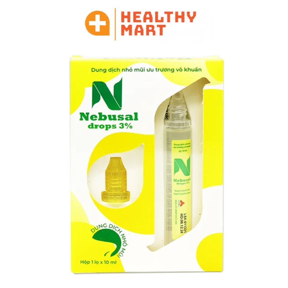 ✔️Dung Dịch Nhỏ Mũi Nebusal Drop 3% Công Thức Vàng cho mọi lứa tuổi - Nghẹt Mũi Hộp 10ml CPC1 Hà Nội