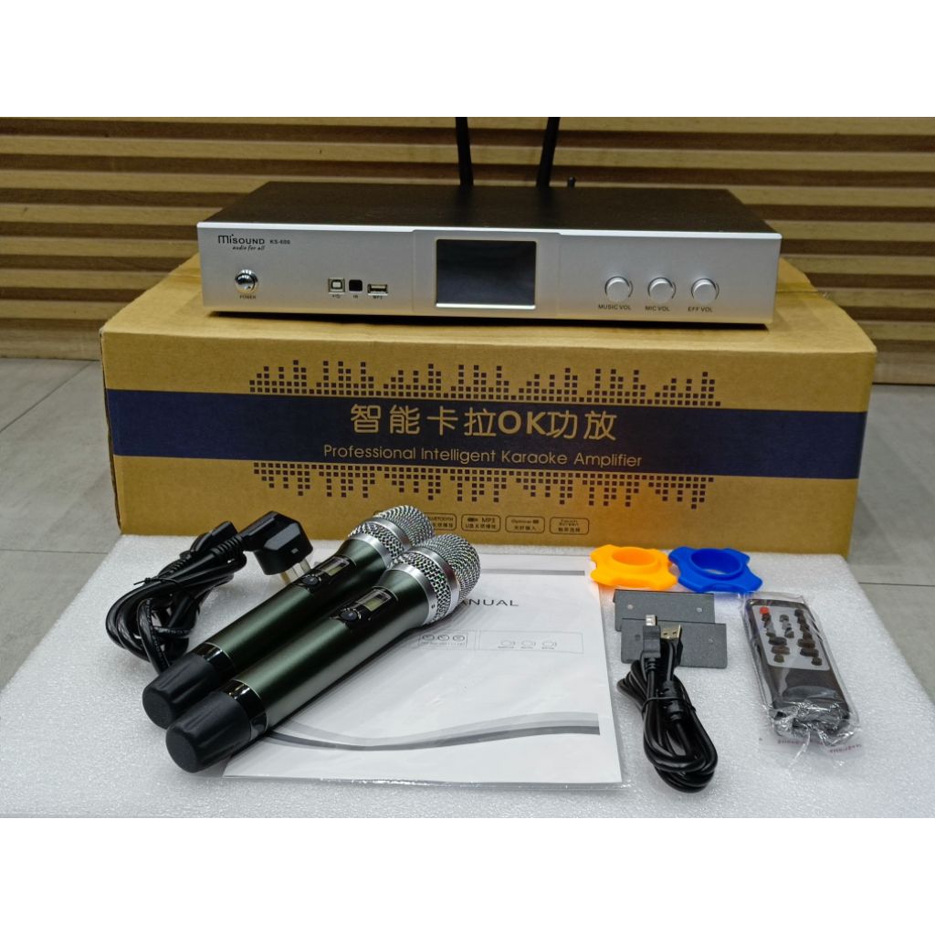 Đẩy Liền Vang Micro MiSound-KS600 Dàn âm thanh All-in-one cao cấp tích hợp vang số và đẩy Class D