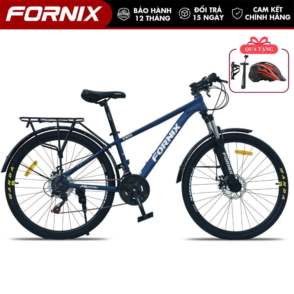 Xe Đạp Địa Hình FORNIX KM26 Khung Thép Vòng Bánh 26 Inch Bộ Truyền Động 21 Tốc Độ 3 Đĩa 7 Líp