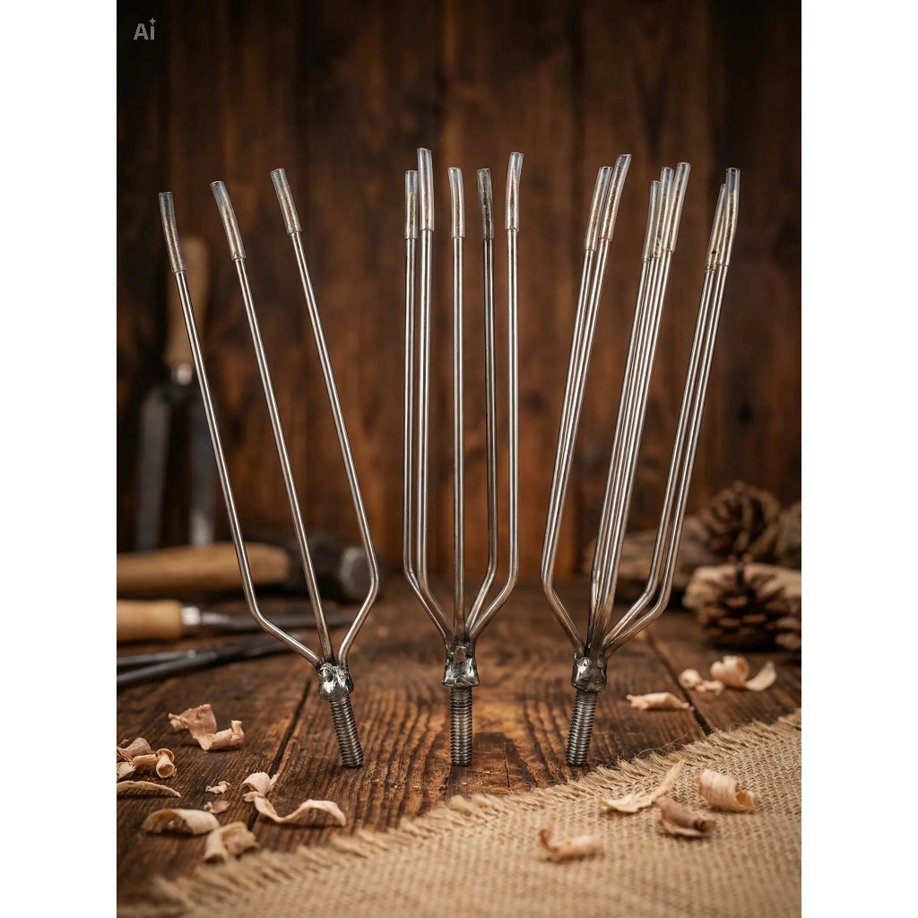 DỤNG CỤ XIÊN CÁ , ẾCH , NƯỚNG THỊT GÀ , VỊT , HẢI SẢN ( CHẤT LIỆU INOX 4li ) LOẠI GẮN GEN 8 ( VẶN ỐC 8 )