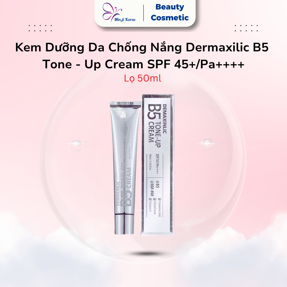 Kem Dưỡng Da Chống Nắng Dermaxilic B5 Tone - Up Cream Medi-Peel Hàn Quốc, Cấp Ẩm Và Bảo Vệ Da Khỏi Ánh Nắng 45ml