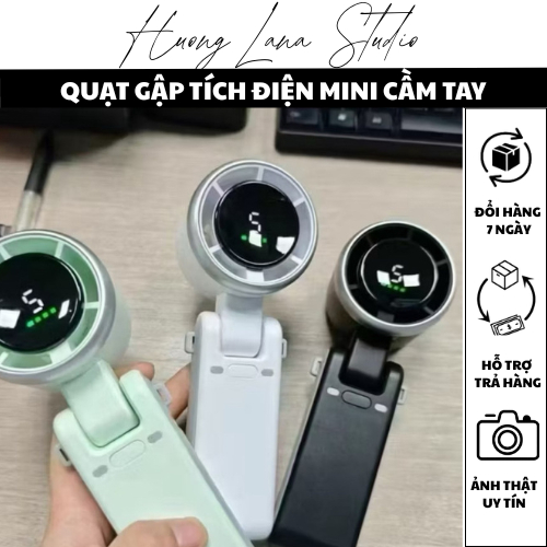 MÃ N607 QUẠT GẬP TÍCH ĐIỆN MINI CẦM TAY