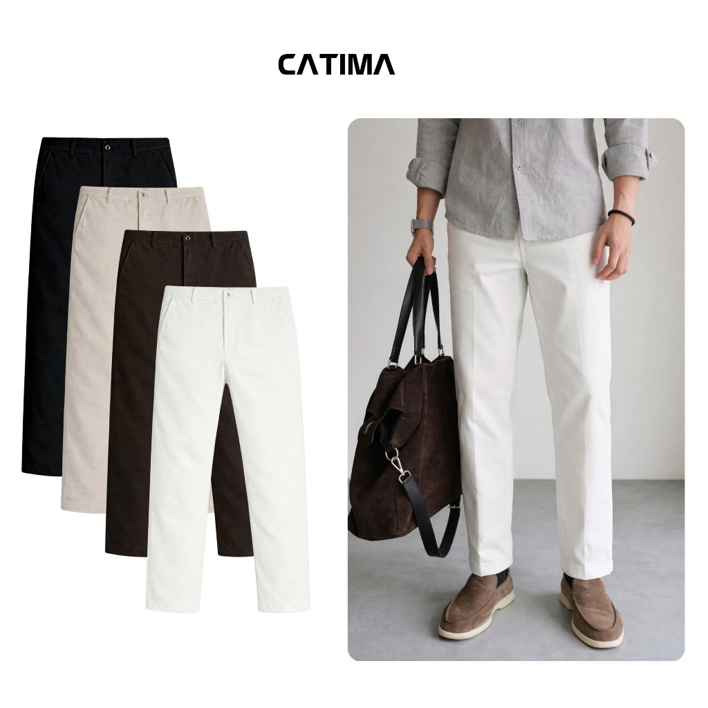 Quần Kaki Baggy Catima Unisex - Cạp Bán Chun Co Giãn - Không Co Rút - QK63