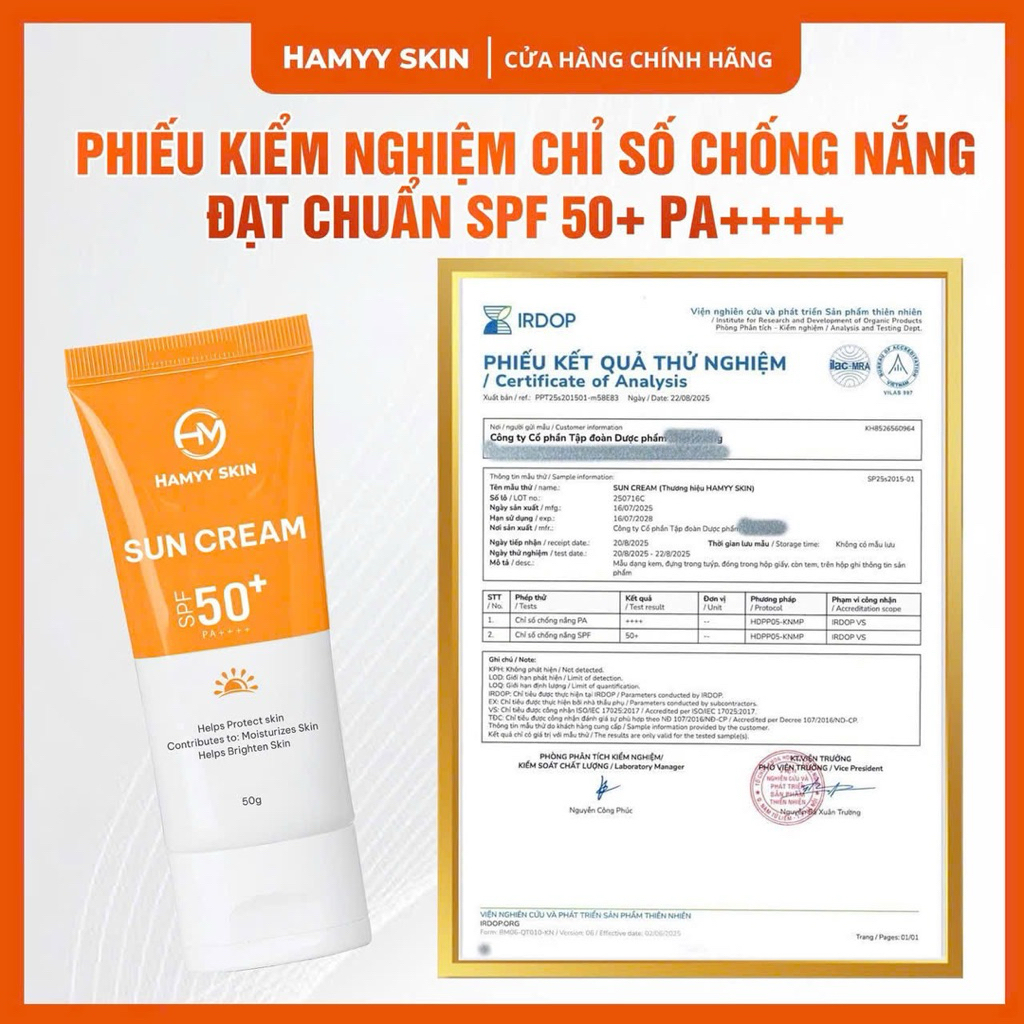 kem chống nắng hamy skin