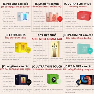 Bao cao su 𝗦𝗶𝘇𝗲 𝟰𝟱𝗺𝗺 SMALL XS size nhỏ 10 bcs combo siêu mỏng gân gai bi to 48 49 55 52 mm kéo dài thời gian quan hệ