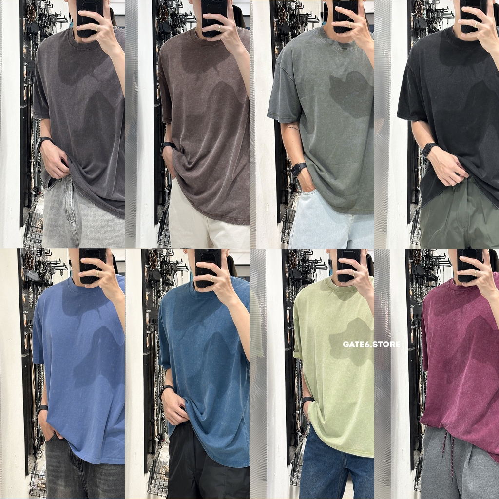 Áo Phông Nam Nữ trơn GATE6 Daily Tee, thun cổ tròn Unisex 100% cotton 2 chiều dáng regular fit kiểu 