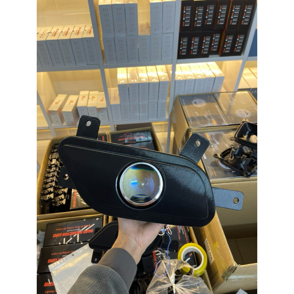 Đèn Bi Gầm Led 3 Màu và Dưỡng Lắp Cho Xe Tải Hyundai Ex8 Bản Đủ