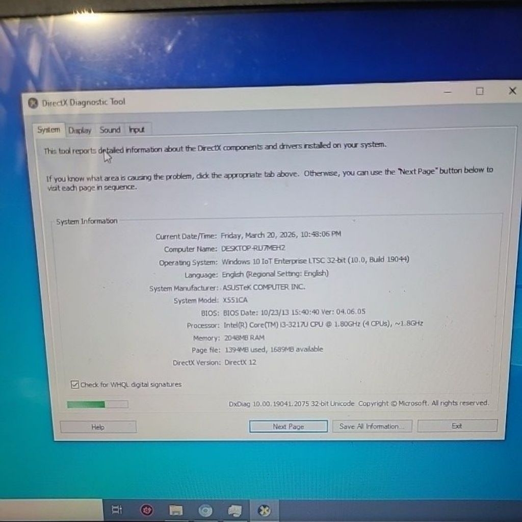 Laptop Asus X551CA i3 3217u = i5 6200u vga hd4000 = gt 630 win 10 hdd 500gb ram 2gb web học AI