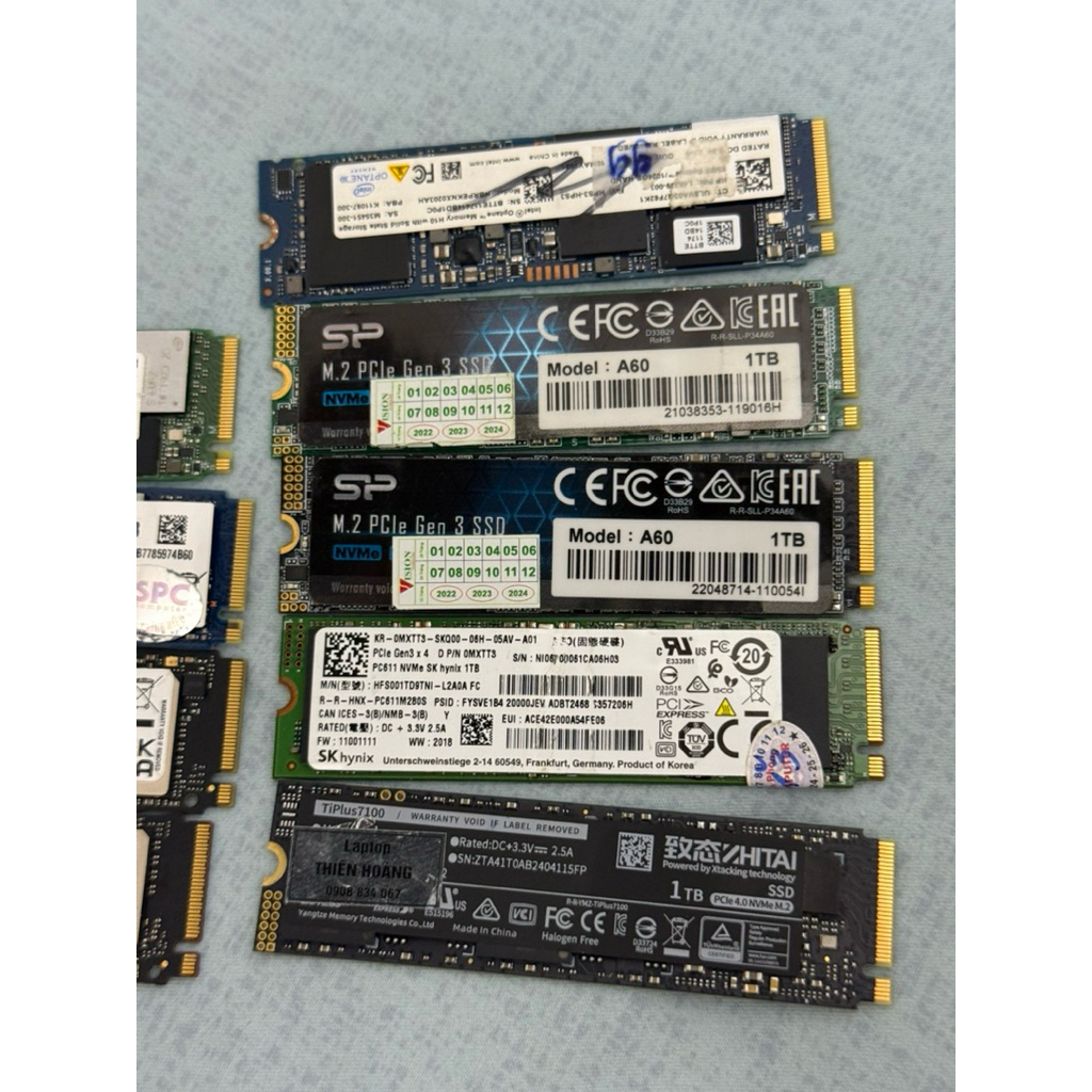 ssd M2 NVMe 1Tb gen 3 tốc độ 1,5Gb/s cài sẵn win sức khoẻ good bảo hành 12 tháng