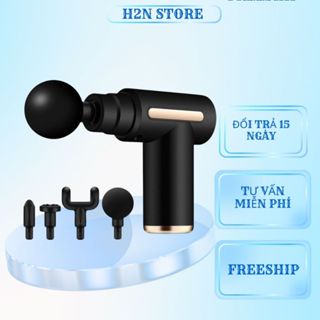 Máy Massage Đấm Lưng Cầm Tay Đa Năng, Súng Mát Xa Cổ Vai Gáy Giảm Đau Nhức Với 4 Đầu Và 6 Chế Độ ( Giá Rẻ )