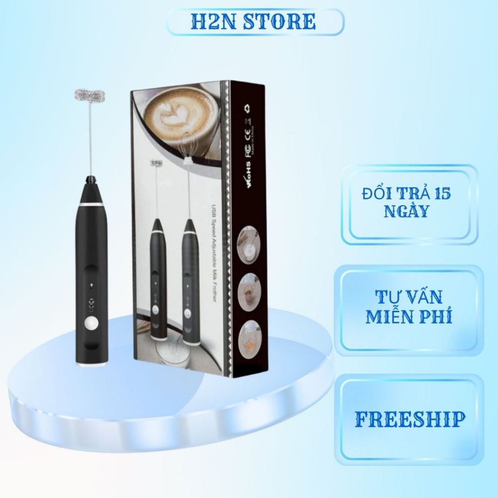 Máy Đánh Trứng, Đánh Sữa Và Tạo Bọt Cafe Cầm Tay Di Động, 3 Tốc Độ Sử Dụng Pin Sạc Cao Cấp ( Giá Rẻ )