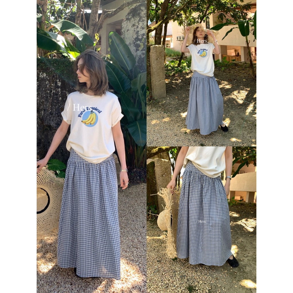 𝐢𝐦𝐜𝐡𝐢𝐜.𝟐𝟐𝐬 | Chân Váy Caro Bản Lưng To Khoá Kéo Hers