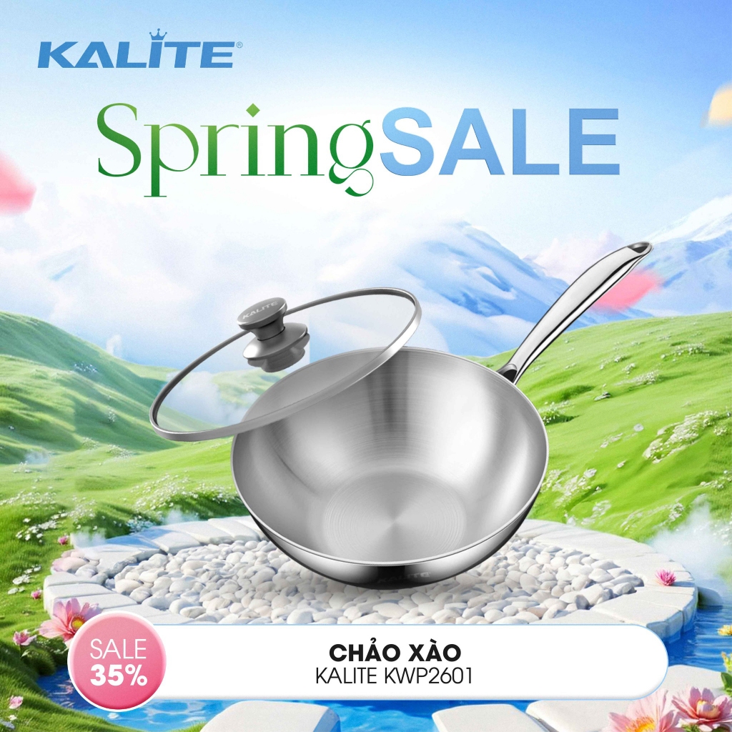 Chảo INOX Sâu Lòng Nguyên Khối KALITE KWP2601 & KWP2501, Công Nghệ Nano Nhiệt Lạnh Chống Dính Tự Thâ