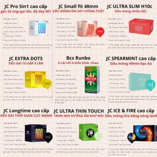 Bao cao su Runbo Bi râu gai Hộp 6 chiếc Tăng khoái cảm Kéo dài thời gian olo durex juncai Codomi