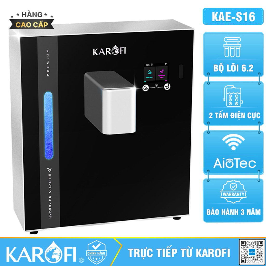 MÁY TẠO NƯỚC HYDRO-ION KIỀM KAROFI KAE-S16 7 lõi lọc