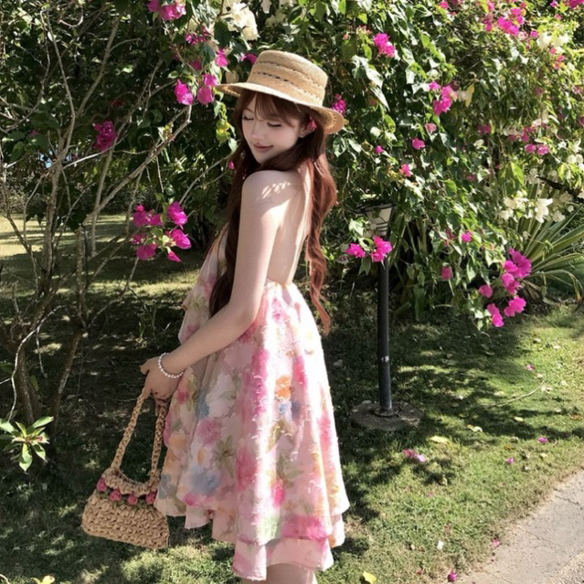 FLORA DRESS Đầm xoè  hoạ tiết hoa nhí SAM SAM BOUTIQUE