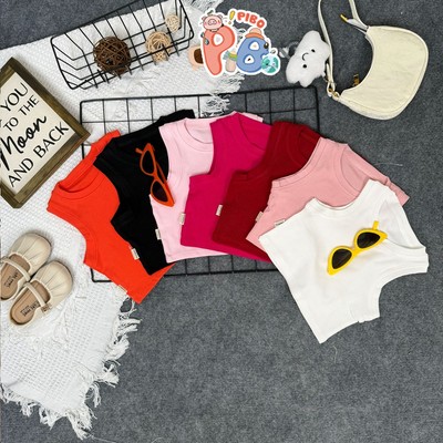Áo Croptop Sát Nách Bé Gái Dễ Phối Đồ Màu Sắc Đáng Yêu- BabyBoo- PiBo Store-CRSN