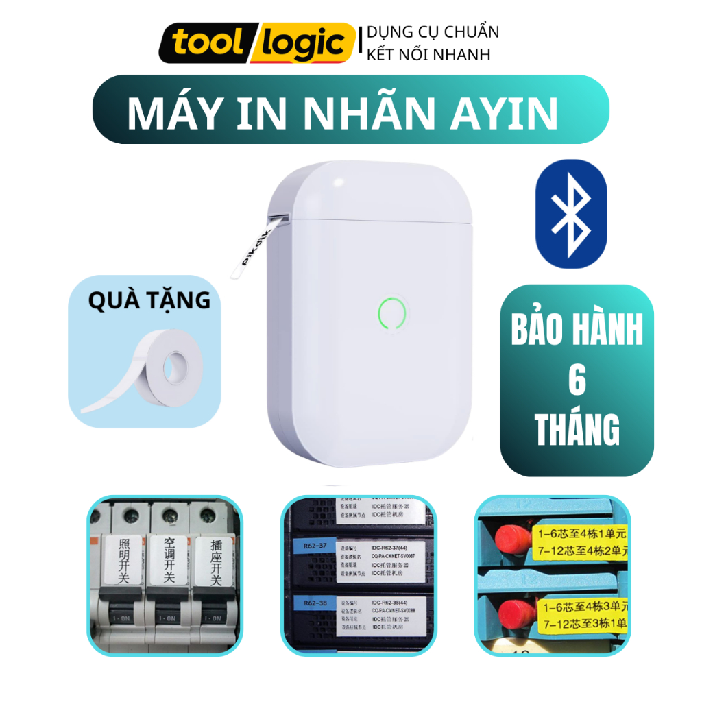 Máy In Tem Nhãn Mini AIYIN D11 – Chuyên Làm Dấu Dây Điện, Cáp Mạng, Thiết Bị CCTV