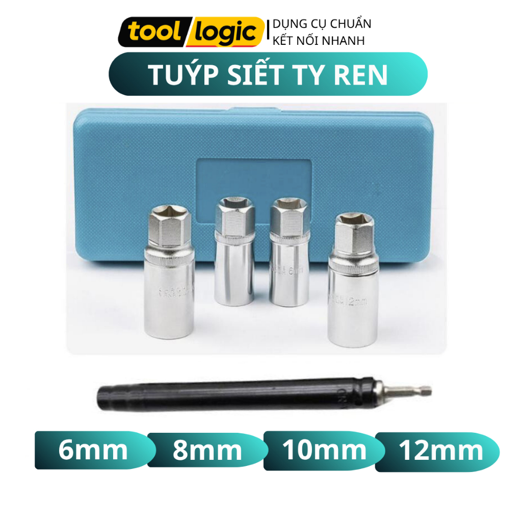 Đầu Siết Vặn Ty Ren 6/8/10/12mm – Chụp Siết Ty Thạch Cao, Điều Hòa, PCCC