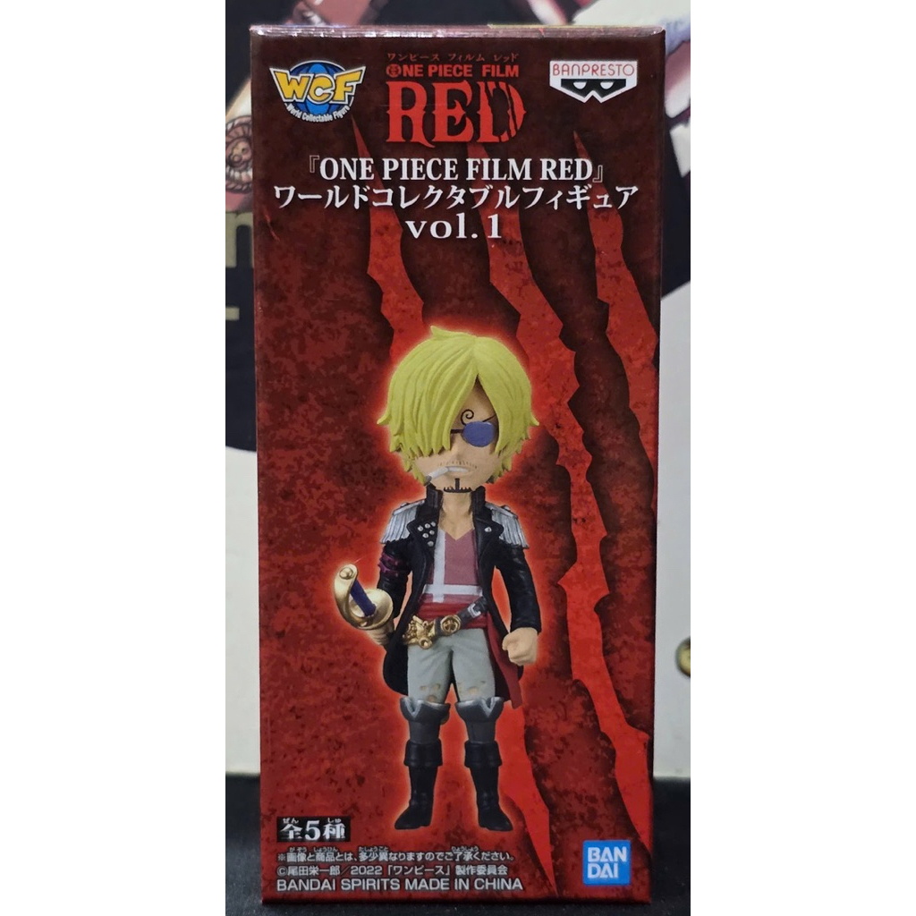 Mô hình PVC WCF chính hãng Bandai Nhật Bản One Piece Film Red Vol 1 02 Sanji