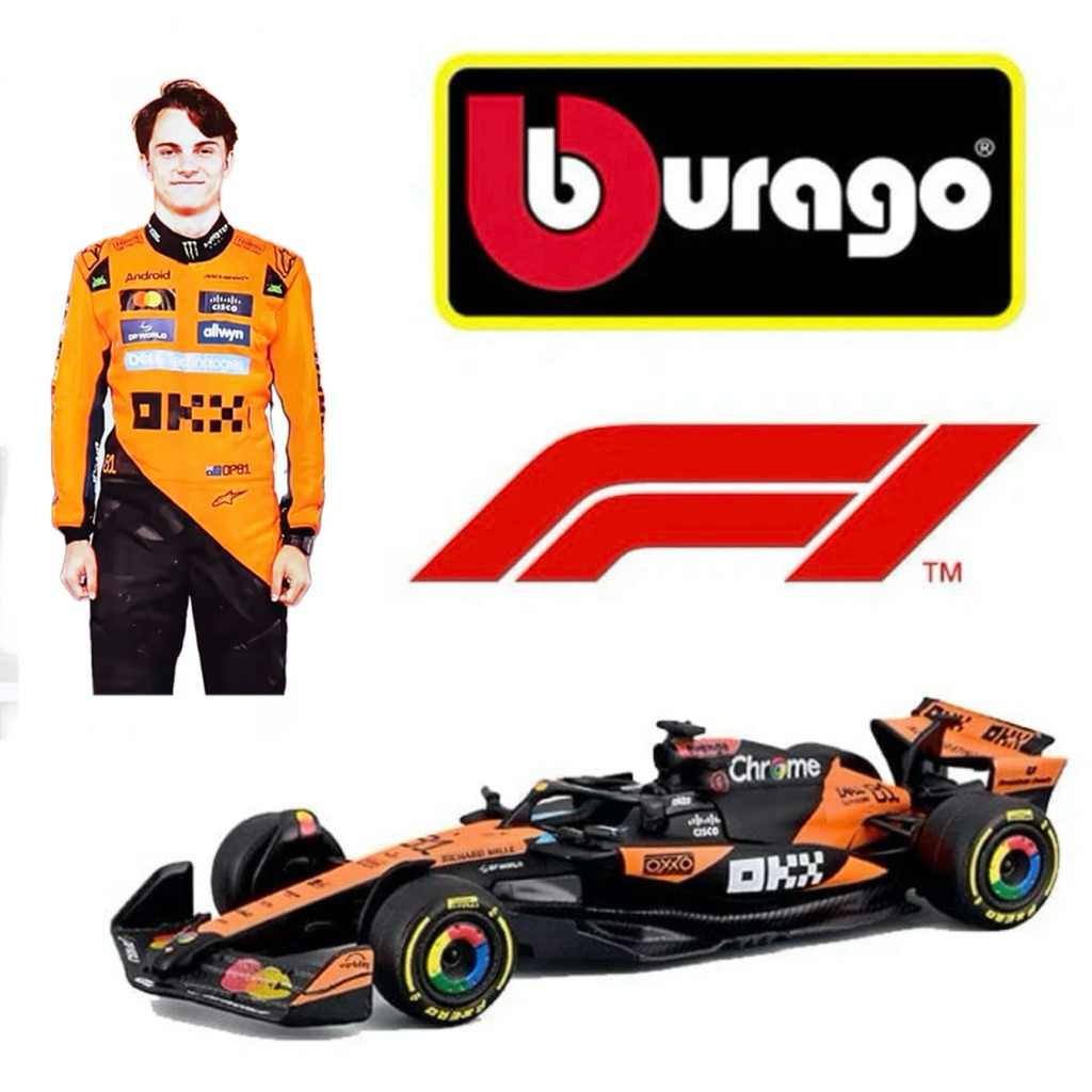 Bburago 1:64 2025 F1 McLaren Formula 1 Team MCL39 #81 Oscar Biastri LOOSE