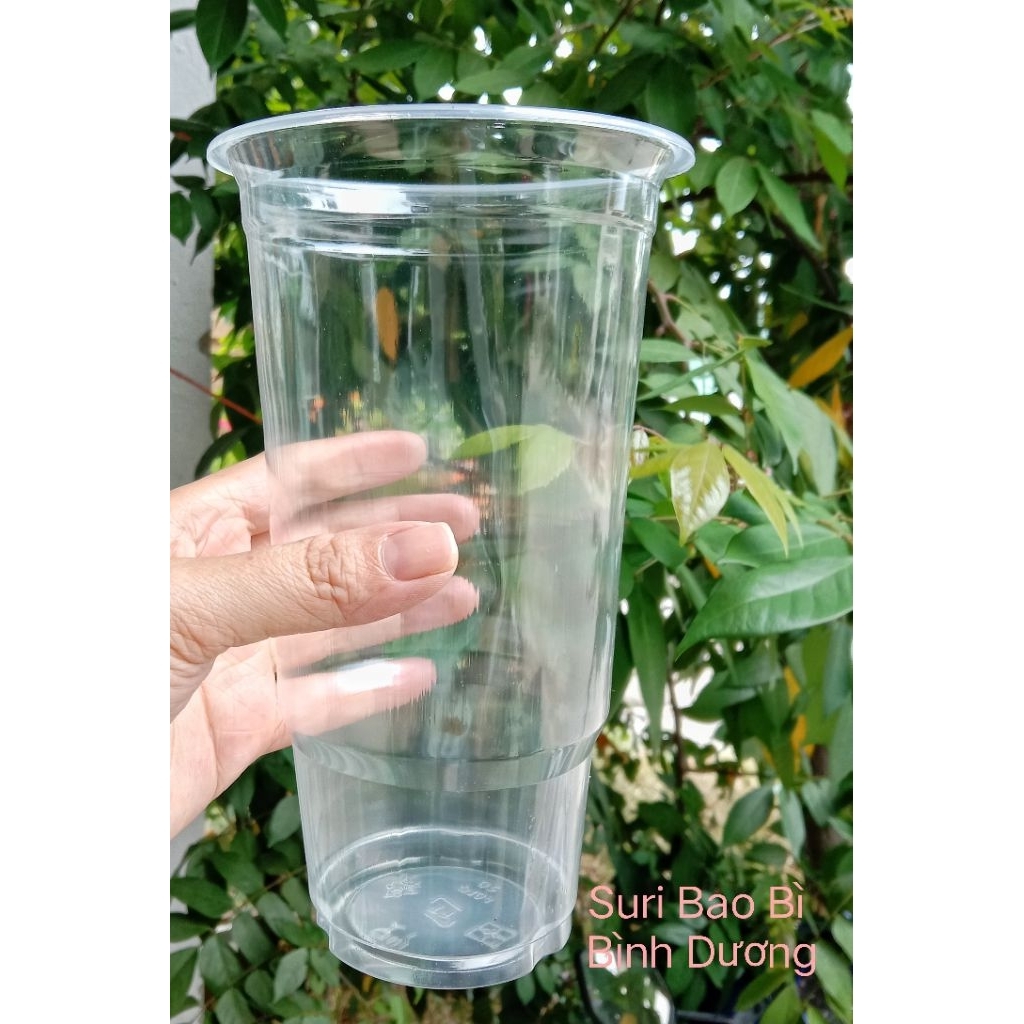 Ly Nhựa PP 1000ml Trong Suốt – Ly Nhựa Đựng Trà Sữa, Nước Ép (Dung tích thực 850ml)
