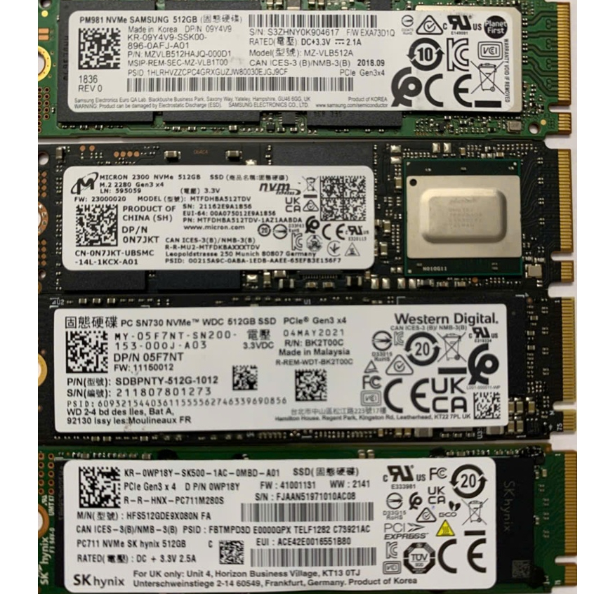 Ổ cứng SSD M2 2230,2280mm 256GB 512GB NVME/SATA