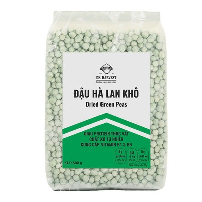 500g Đậu Hà Lan Khô DK HARVEST Nhập khẩu Canada (Ngâm nước 8 tiếng ra 1,1kg đậu tươi), Hỗ Trợ Ăn Kiêng, Làm Salad
