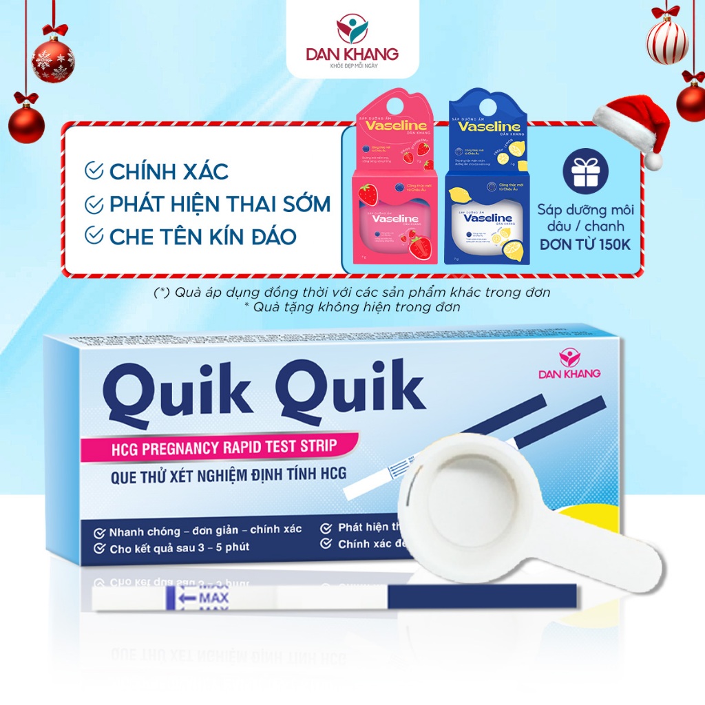 (HỎA TỐC + CHE TÊN) Que Thử Thai Phát Hiện Thai Sớm Sau 7 Ngày Quan Hệ Chính Xác Quik Quik Dan Khang