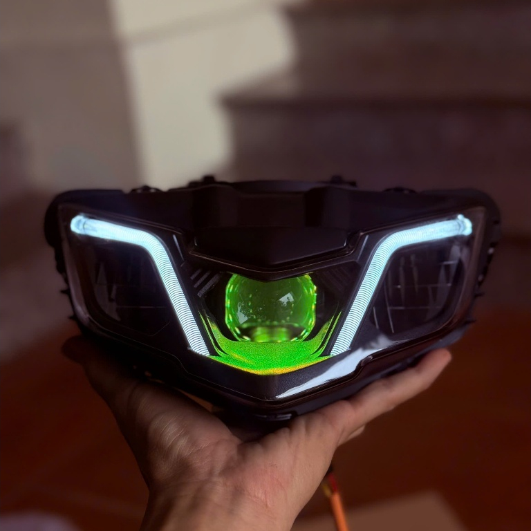 [Bảo Hành 1 Năm] Full Chóa Bi Cầu LED MA Racing 1.5 Lắp Sẵn Trên Chóa Exciter 150/2019, Y15ZR V2