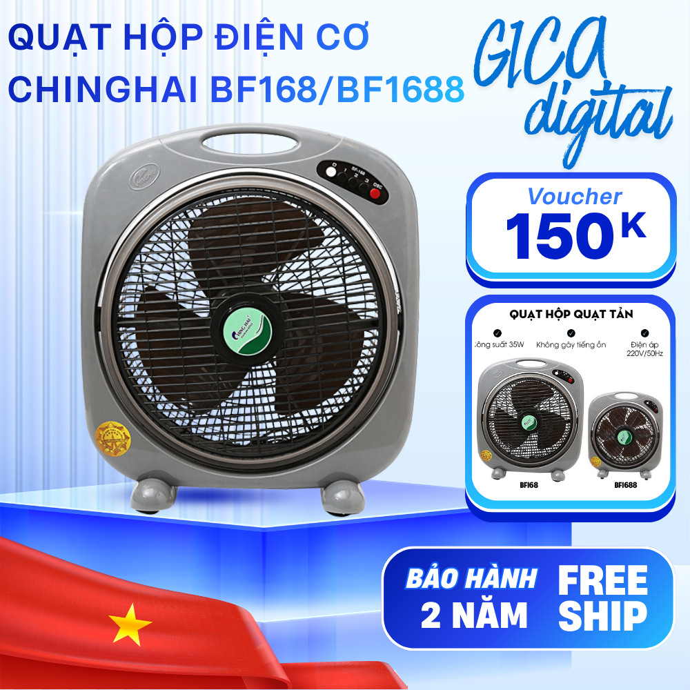 Quạt Hộp CHINGHAI BF168 / BF1688 Quạt Tản Động Cơ Mạnh Mẽ Bền Bỉ Gió Mát Không Gây Tiếng Ồn