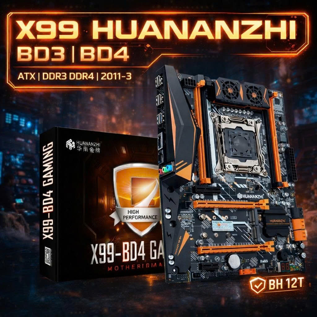 Main Huananzhi Xeon X99 BD3 DDR3 /  BD4 DDR4 chính hãng 2011-3 support E5 v3 v4 bảo hành 12 tháng