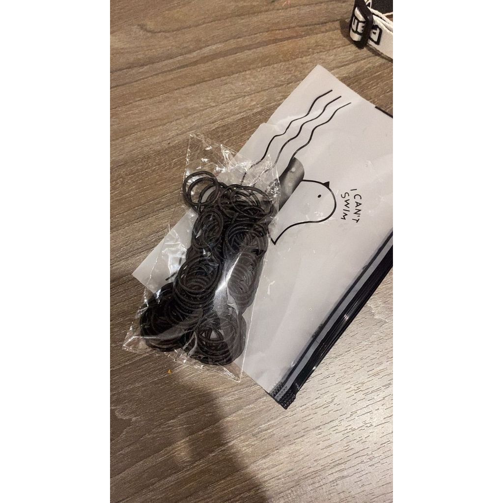 Set 100 dây buộc tóc hàn quốc NHIỀU MÀU KÈM TÚI ZIP P0089