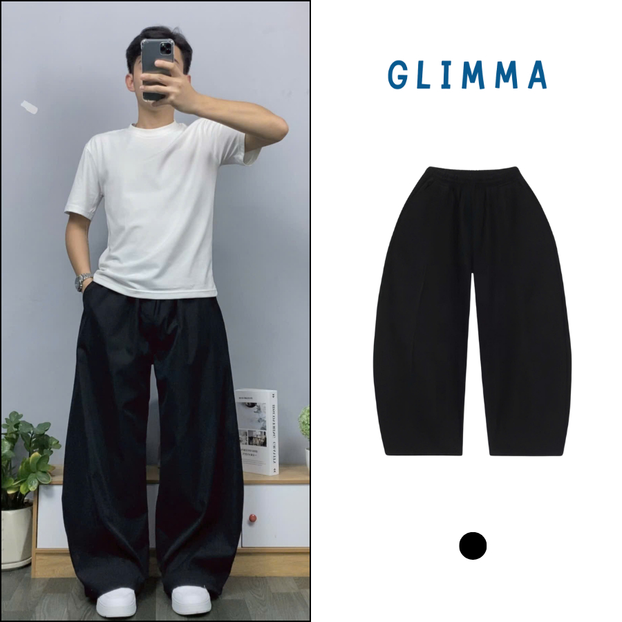 Quần Ống Cong Quần Cong Ống Rộng Cạp Chun Co Dãn Chất Liệu Kaki Mềm Thoáng Mát | BigBuy360 - bigbuy360.vn