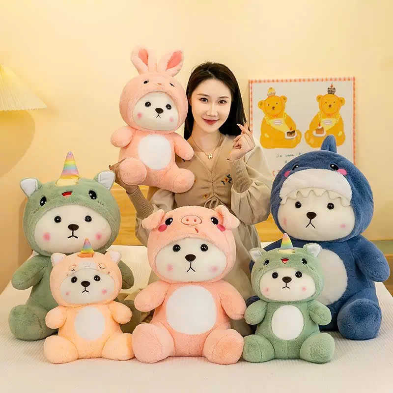 Gấu Bông Lena Thỏ Hồng, Ngựa Pony, Cá mập Xanh ANVIHOME Hàng nhập khẩu cap cấp