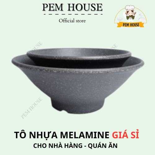 Tô Nhựa Melamine Nhám Xám- Fataco