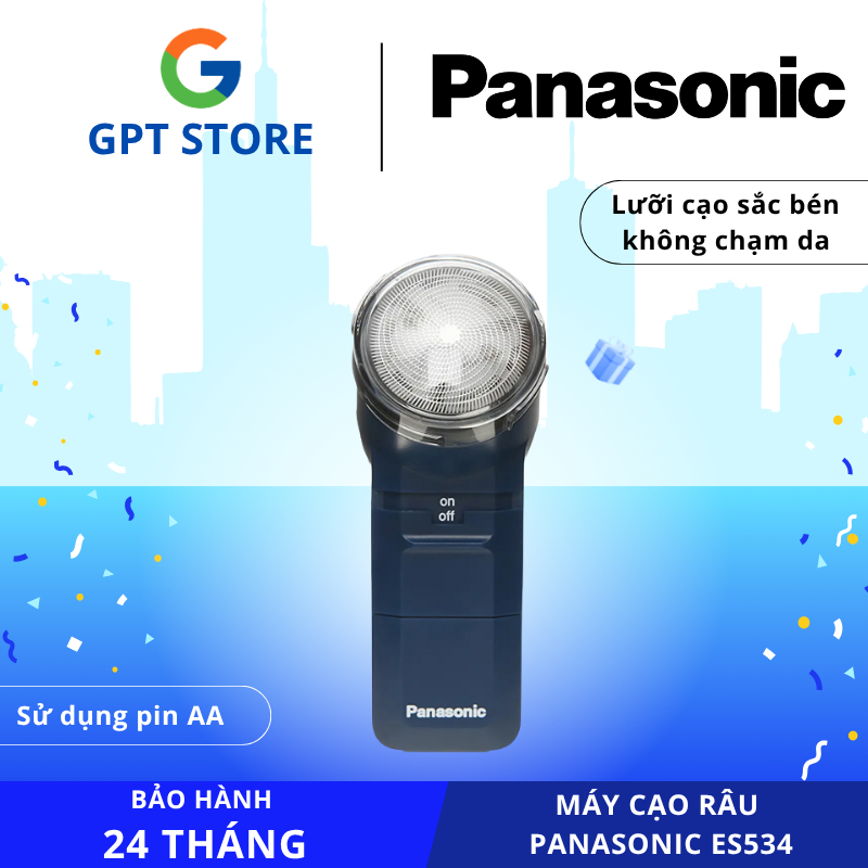 Máy Cạo Râu Panasonic ES534 - Nhỏ Gọn - Lưỡi Dao Sắc Bén - An Toàn - Chính Hãng